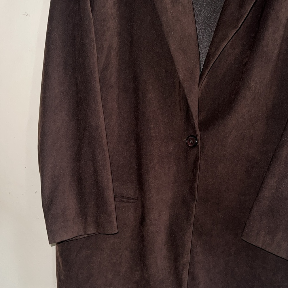 Briggs Women Sz 22 Dark Brown Blazer Jacket - Picture 5 of 6
